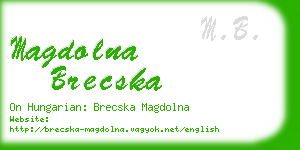 magdolna brecska business card